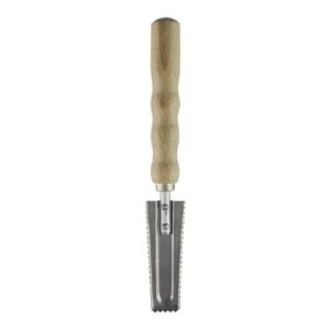 Dispozitiv cu maner de lemn si lama metalica, pentru curatarea solzilor de peste, usor de folosit si curatat, 22 cm, AZHOME