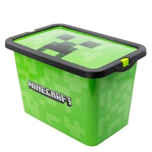 Cutie depozitare jucarii, Minecraft, 8.5x19.2x28.7 cm, 7 l, Verde