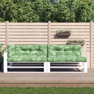Perne de paleti vidaXL, 120 x 80 cm, 5 buc., model cu frunze textil
