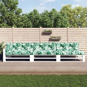 Perne de paleti vidaXL, 120 x 80 cm, 7 buc., model cu frunze