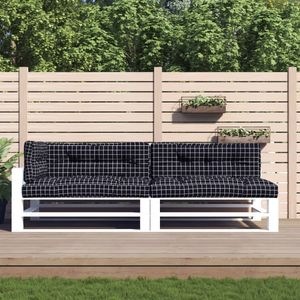 Perne de paleti, vidaXL, 5 buc., negru carouri textil