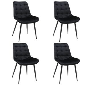 Set 4 scaune dining Onix, Negru