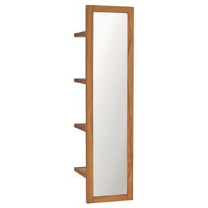 Oglinda de perete VIDAXL cu rafturi, 30 x 30 x 120 cm, maro