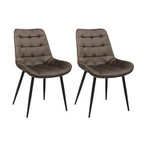 Set 2 scaune dining Onix, Maro