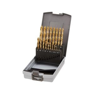 Set burghie metal D338N HSS TiN, 1-10mm, 19 piese, Fortis