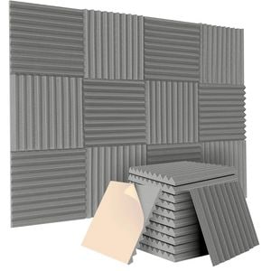 Panou decorativ TIMELESS TOOLS, autoadeziv, 30 x 30 cm, 12 bucati, gri