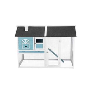 Cusca De Exterior Pentru Rozatoare, Trixie, Lemn, 156x110x 80 cm, Albastru/Alb, 62328