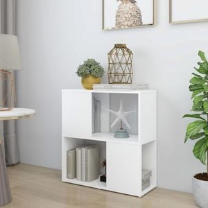 Biblioteca VidaXL, PAL, 60 x 24 x 63 cm, alb