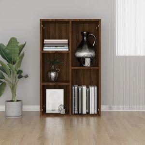 Biblioteca/servanta vidaXL stejar maro, 50 x 25 x 80 cm, lemn prelucrat