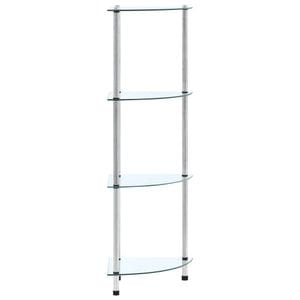 Raft VidaXL, sticla securizata, 30 x 30 x 100 cm, transparent