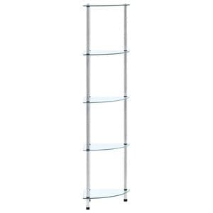 Raft VidaXL, sticla securizata, 30 x 30 x 130 cm, transparent