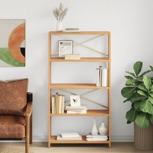 Raft cu 5 niveluri vidaXL, 80 x 30 x 146 cm, lemn masiv de stejar