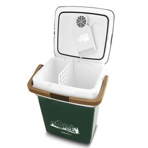 Lada frigorifica DacEnergy, din material PVC, afisaj electronic, mod de functionare Eco si Normal, PowerCharge, functia de racire si incalzire, 220-240 V, 12 V, 32 L, verde