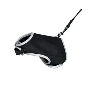 Set Ham Si Lesa Pentru Pisici, Trixie Soft XXL,  36-54 cm/1.20 m, Negru, 41895