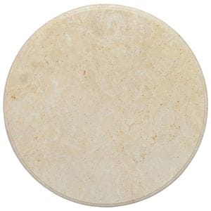 Blat de masa rotund vidaXL, diametru 60 cm, marmura, crem