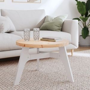 Blat de masa rotund vidaXL, diametru 60 cm, lemn masiv de pin, maro