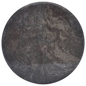 Blat de masa vidaXL, negru, diametru 50 cm, marmura, negru