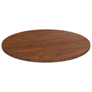 Blat de masa rotund maro inchis O50x1 vidaXL,5 cm lemn stejar tratat, maro