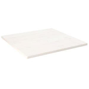 Blat de masa patrat vidaXL, 90 x 90 x 2,5 cm, lemn masiv de pin, alb 