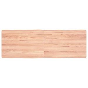Blat de masa vidaXL, 120 x 40 x (2-4) cm, maro, lemn tratat, contur organic, maro