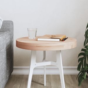 Blat de masa rotund vidaXL, diametru 40 cm, lemn masiv de fag, maro
