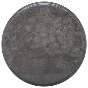 Blat de masa rotund vidaXL, negru, diametru 40 cm, marmura, negru