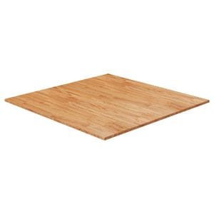 Blat de masa patrat vidaXL, 90 x 90 x 2,5 cm, lemn stejar tratat, maro deschis