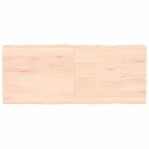 Blat de masa vidaXL, 120 x 50 x (2-4), cm lemn stejar netratat, contur organic, maro