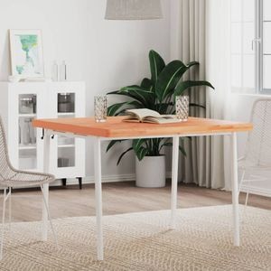 Blat de masa patrat vidaXL, 90 x 90 x 4 cm, lemn masiv de fag, maro