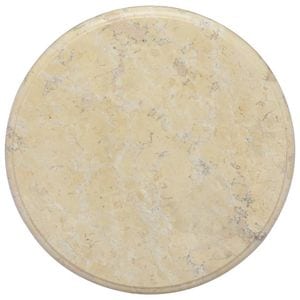Blat de masa rotund vidaXL, diametru 40 cm, marmura, crem