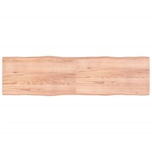Blat de masa vidaXL, 220 x 60 x (2-6) cm, lemn tratat, contur organic, maro