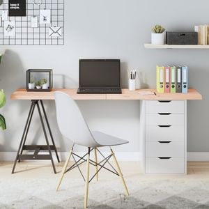Blat de masa vidaXL, 160 x 50 x (2-4) cm, lemn masiv de stejar netratat, maro