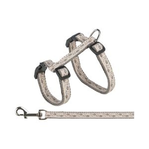 Set Ham Si Lesa Pentru Pisici, Trixie, 27-45 cm/13 mm, 1.20 m, Bej/Gri, 41872