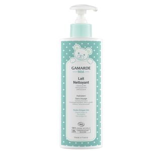 Lapte de curatare zone delicate bebelusi, Gamarde, bio,  400 ml