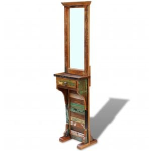 Oglinda VIDAXL pentru hol din lemn reciclat solid, 47 x 23 x 180 cm, maro