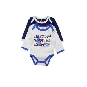Set doua body-uri copii, gri/albastru