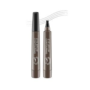 Creion pentru sprancene, Professional, Rezistent la apa, 3D Microblading, culoare gri maro