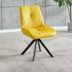 Scaun Living KJC0356, 83 x 52 x 43 cm, galben