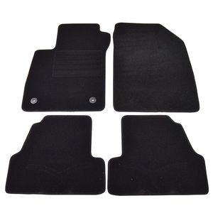 Set 4 Covorase Auto Stil Mocheta din Material Moale si Flexibil Compatibile cu Opel Mokka 2012, Culoare Negru