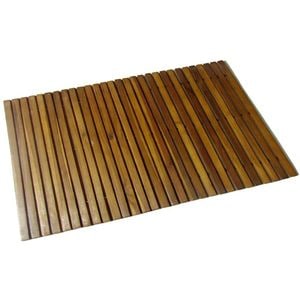 Covoras baie VidaXL, 80 x 50 cm, lemn acacia, maro