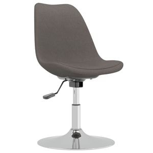 Scaune de bucatarie pivotante vidaXL, 4 buc., 49 x 45 x 81-93 cm, Metal/Poliester, Gri