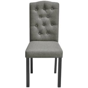 Scaune de bucatarie vidaXL, 2 buc., 42 x 51.5 x 95 cm, Lemn/Textil, Gri