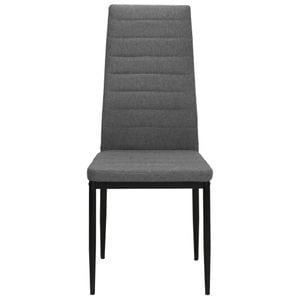 Scaune de bucatarie vidaXL, 2 buc., 43 x 44 x 96 cm, Otel/Textil, Gri