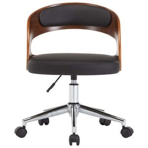 Scaunde de bucatarie vidaXL, 4 buc, 4 buc., 48 x 53 x 66 cm, Lemn/Piele ecologica, Negru