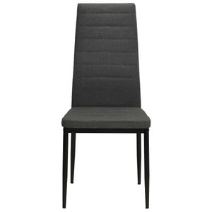 Scaune de bucatarie vidaXL, 2 buc., 43 x 44 x 96 cm, Otel/Textil, Gri