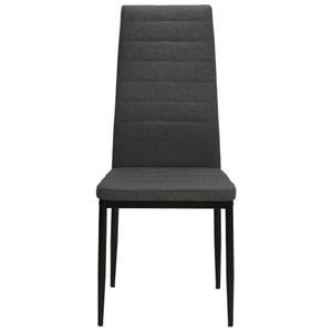 Scaune de sufragerie vidaXL, 6 buc., 43 x 44 x 96 cm, Otel/Textil, Gri