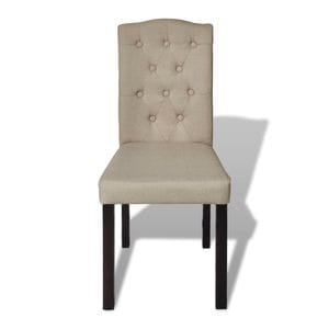 Scaune de bucatarie vidaXL, 4 buc., 42 x 53 x 95 cm, Lemn/Poliester, Bej