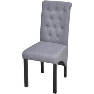 Scaune de sufragerie vidaXL, 6 buc., 42 x 57 x 95 cm, Lemn/Textil, Gri