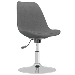 Scaune de bucatarie pivotante vidaXL, 4 buc., 49 x 45 x 81-93 cm, Metal/Poliester, Gri