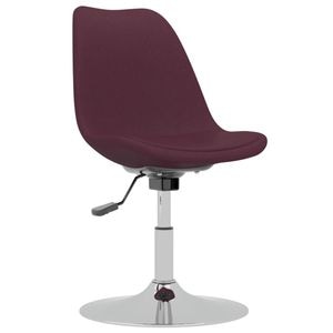 Scaune de bucatarie pivotante vidaXL, 4 buc., 49 x 45 x 81-93 cm, Metal/Poliester, Mov